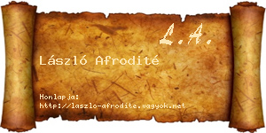 László Afrodité névjegykártya